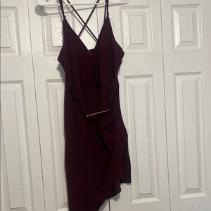 Elegant Burgundy Dress